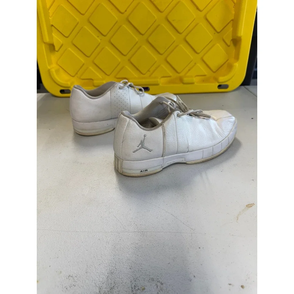 Air Jordan Team Elite Low White Leather Basketball Shoes‎ AO1696-111 Mens Size 9